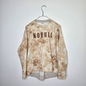 NOBULL Beige Tie-Dye Crewneck Sweatshirt M